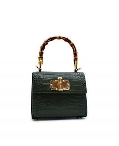 Genuine Leather Python Print Bag - one size / Green - MLH Online