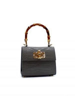 Load image into Gallery viewer, Genuine Leather Python Print Bag - one size / Grey - MLH Online
