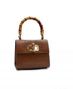 Load image into Gallery viewer, Genuine Leather Python Print Bag - one size / Brown - MLH Online
