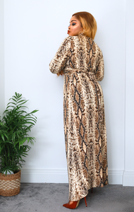 Samantha Snake Print Maxi Dress - MLH Online