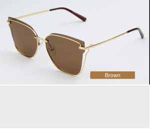 Fashion Cat Eye Polarised Sunglasses For Women - one size / Brown - MLH Online