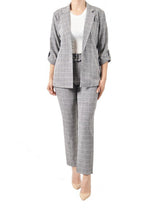 Load image into Gallery viewer, Checker Long Pants With Frills Around Waistband - MLH Online
