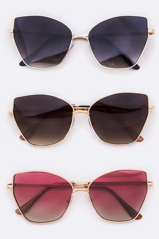 Iconic Cat Eye Sunglasses Set - one size / Brown - MLH Online