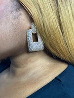 Load image into Gallery viewer, Gold Drop Earrings With Stud - Gold - MLH Online
