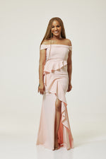 Load image into Gallery viewer, Princess Helena Ruffle Party Dress - Blush Pink / XL (UK 16) - MLH Online
