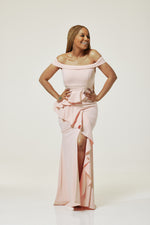 Load image into Gallery viewer, Princess Helena Ruffle Party Dress - Blush Pink / Medium (UK 12) - MLH Online

