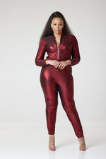 Load image into Gallery viewer, Karen Glitter Sequin Jumpsuit For Women-Red - M (UK 12) / Red - MLH Online
