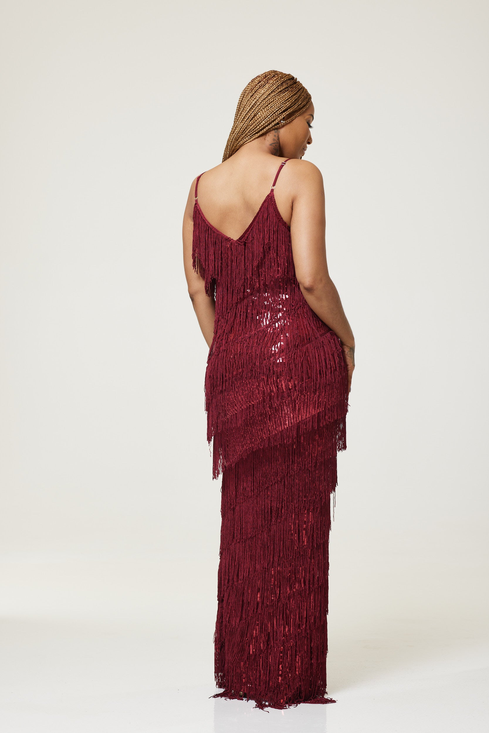 Melissa Party Dress With Sequin Tassle - Small (UK 8-10) / Red - MLH Online