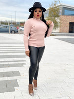 Load image into Gallery viewer, Turtle Neck Long Sleeve Top - Pink / one size - MLH Online
