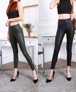 Faux Leather Shiny High Waist Leggings - MLH Online