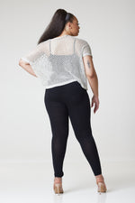 Load image into Gallery viewer, Mavis Crochet Bat Wing Top White - MLH Online
