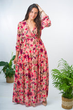 Load image into Gallery viewer, Flowy Floral Maxi Dress For Women - Small (UK 10) - MLH Online
