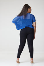 Load image into Gallery viewer, Mavis Crochet Bat Wing Top-Royal Blue - MLH Online
