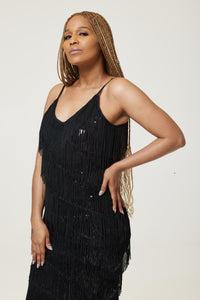 Melissa Party Dress With Sequin Tassle - MLH Online