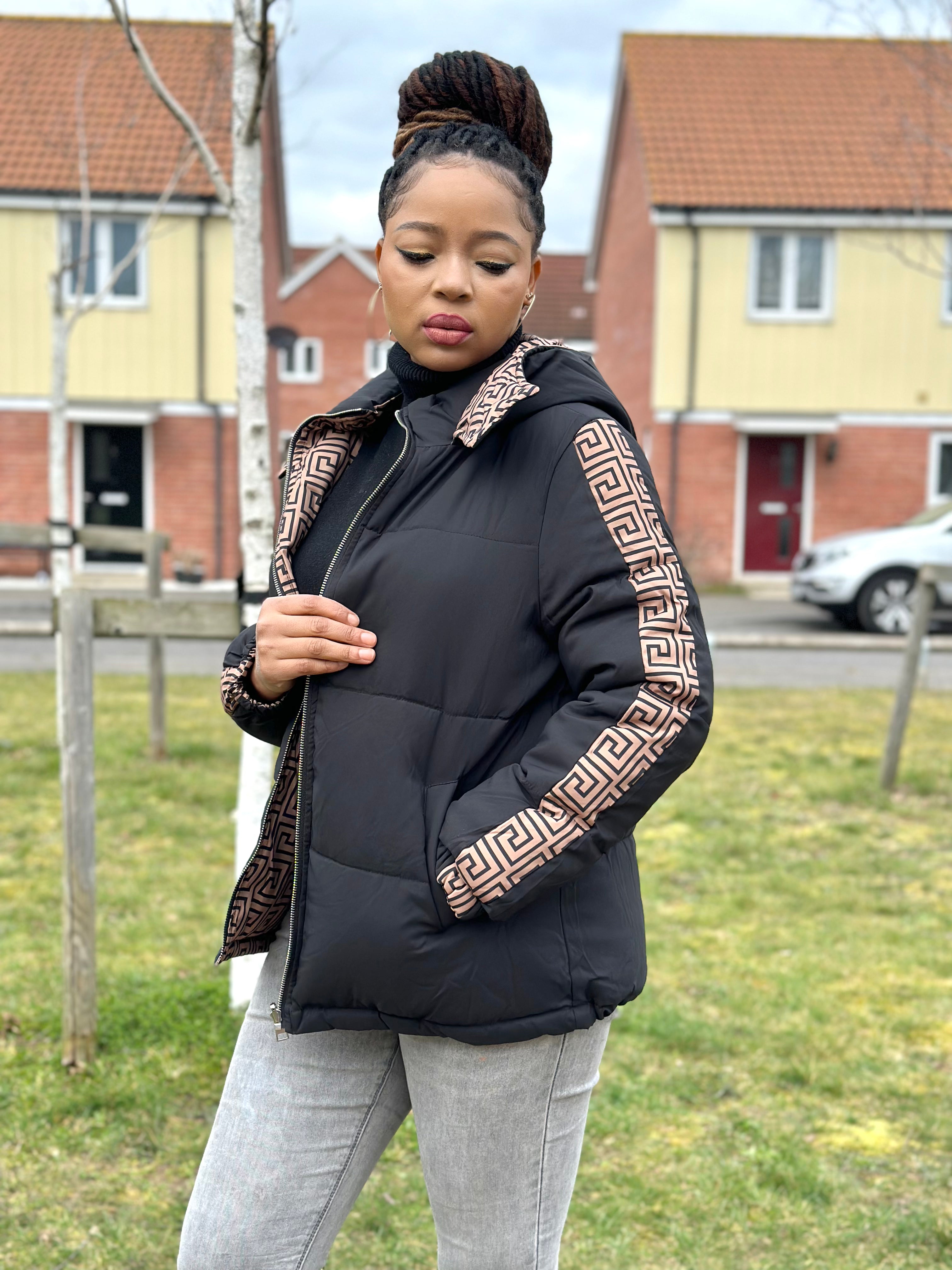 Tami Reversible Hooded Jacket For Women In Brown