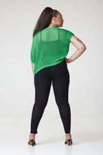 Load image into Gallery viewer, Mavis Crochet Bat Wing Top Green - MLH Online
