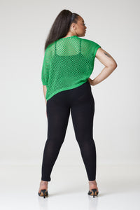 Mavis Crochet Bat Wing Top Green - MLH Online