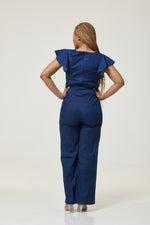 Load image into Gallery viewer, Nelle Stoned Denim Jumpsuit - MLH Online
