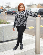 Load image into Gallery viewer, Sharon Long Sleeve Wool Print Top - MLH Online
