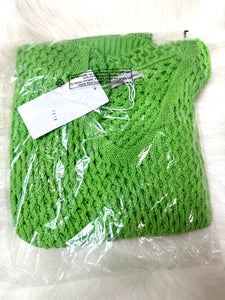 Mavis Crochet Bat Wing Top Light Green