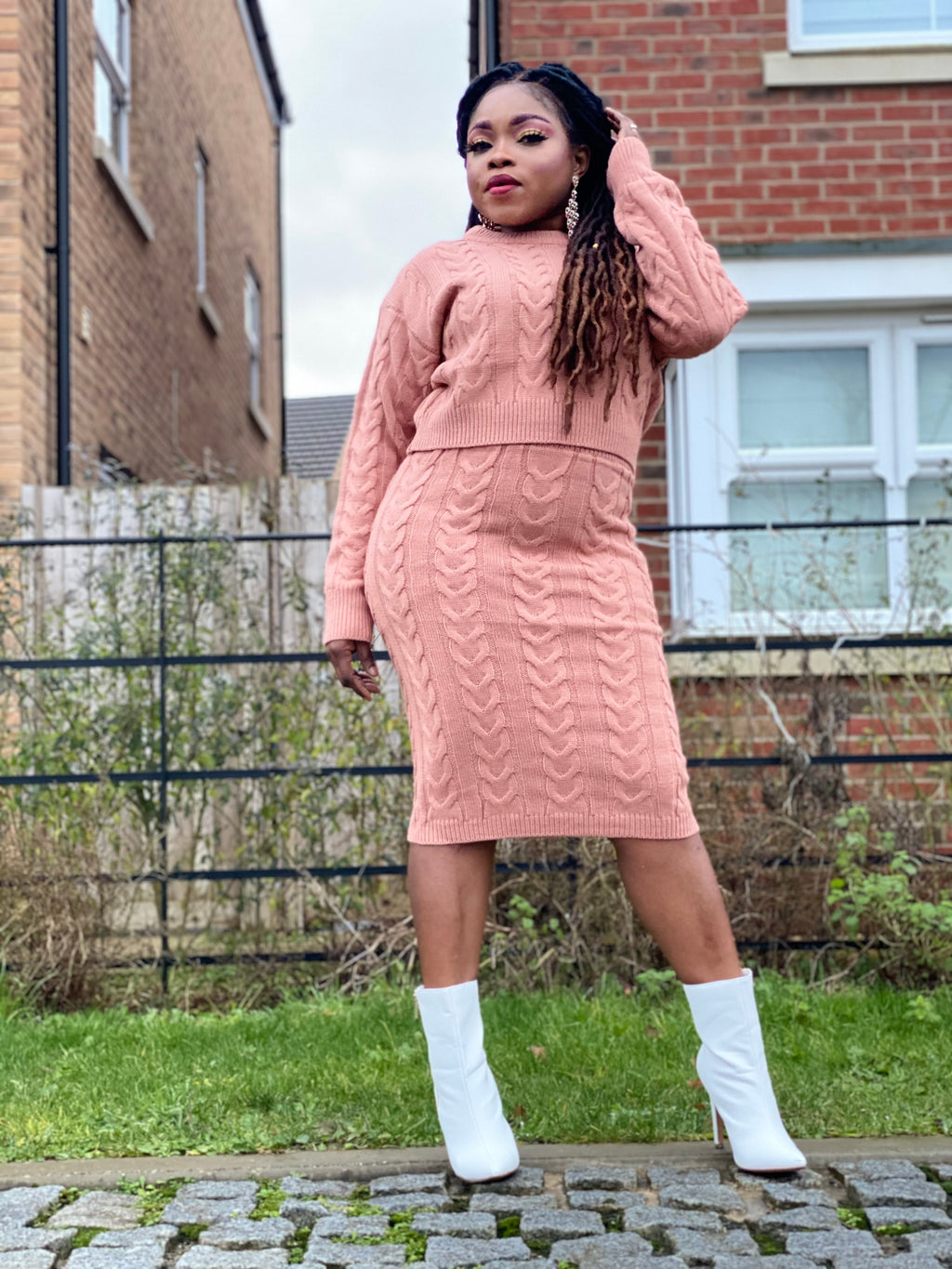 Knitted Two Piece Skirt And Top Co-ord - MLH - MLH Online