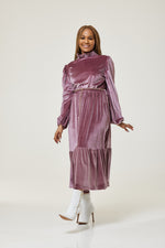 Load image into Gallery viewer, Laquisha Velvet Midi Dress - MLH Online
