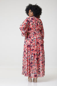 Flowy Floral Maxi Dress For Women - MLH Online