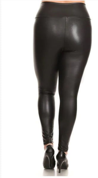 Buy RIOJOY Wet Look Faux Leather Leggings Shaping Butt Push Up Leather  Trousers for Women Online at desertcartINDIA