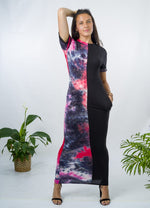 Load image into Gallery viewer, Colour Block Tie Dye Short Sleeve Maxi Dress - MLH Online
