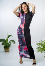 Load image into Gallery viewer, Colour Block Tie Dye Short Sleeve Maxi Dress - MLH Online
